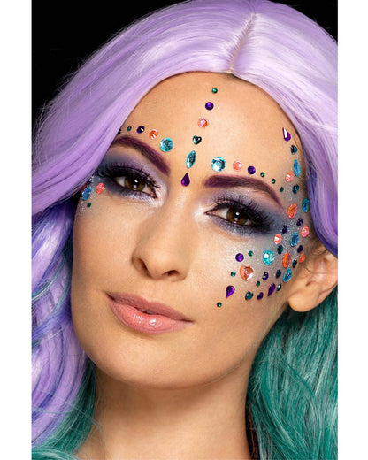 Multi-Coloured Jewel Face Gems