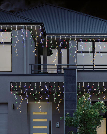 Multicolour 480 Piece Christmas LED Snowing Icicle Lights 11.9m