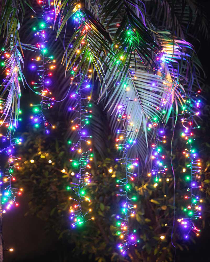 Christmas Timer Multicolour 480 Piece Tree Clusters 10m