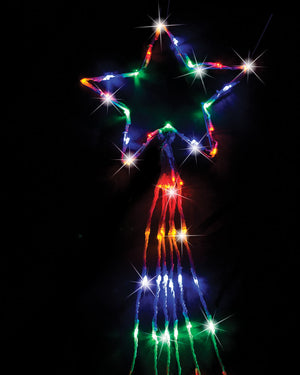 Christmas Multicolour LED Waterfall Star 200 Piece 3m