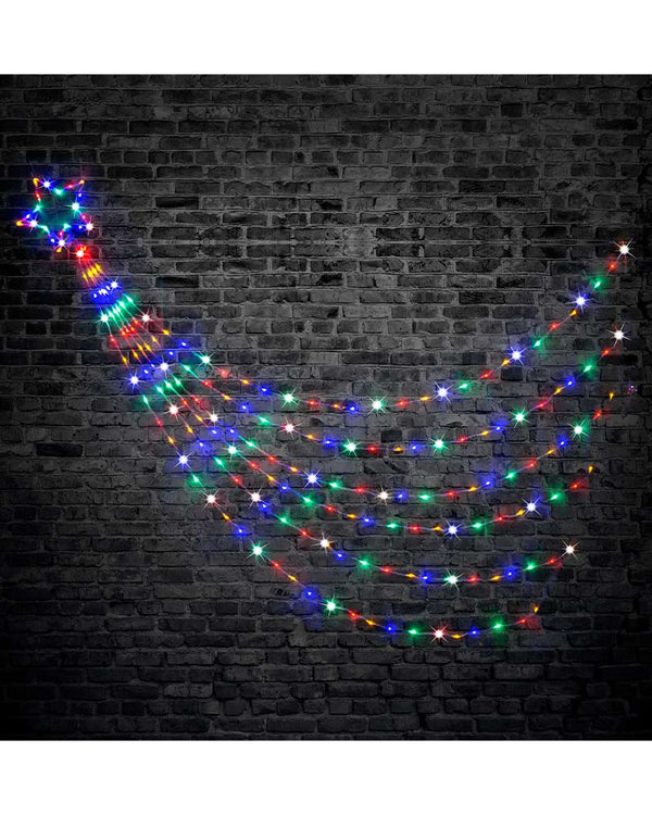 Christmas Multicolour LED Waterfall Star 200 Piece 3m