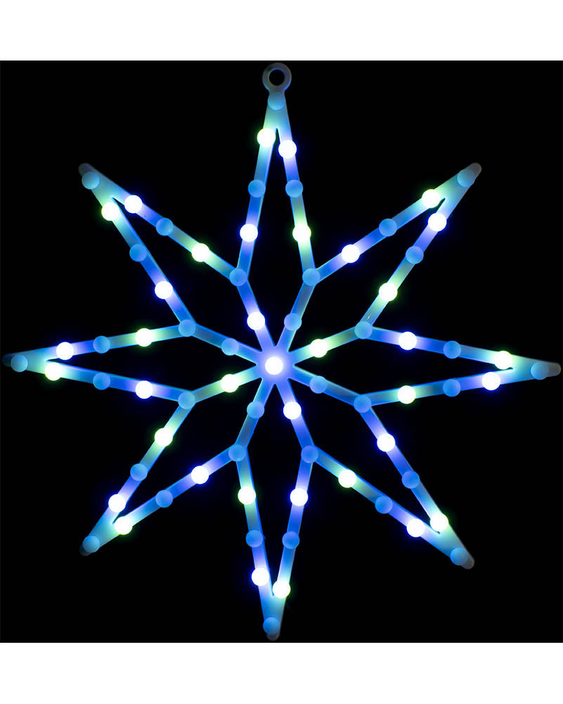 Multicoloured Berry Globe Fancy Star Flashing Christmas Lights 48cm