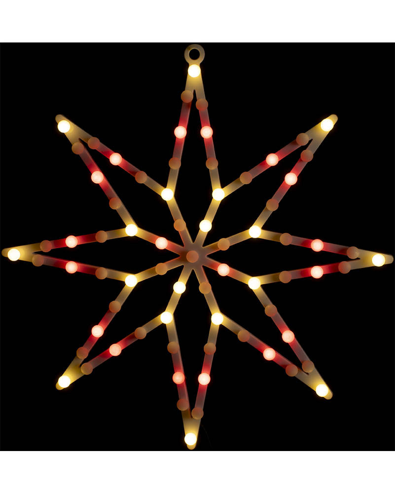 Multicoloured Berry Globe Fancy Star Flashing Christmas Lights 48cm