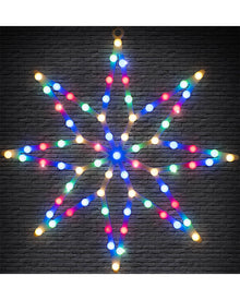 Multicoloured Berry Globe Fancy Star Flashing Christmas Lights
