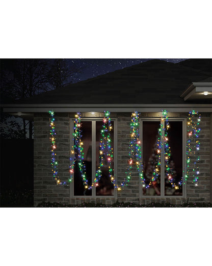 Multicoloured Cluster Lights 600 Piece Solar Lights