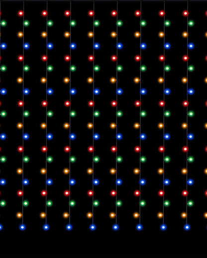 Multicoloured Curtain Lights with Magic Wand Control Christmas Lights 3m