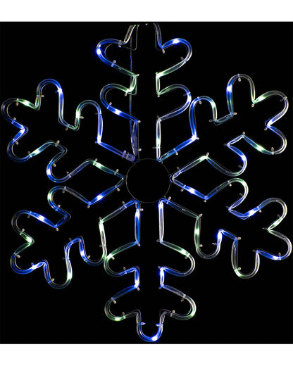 Multicoloured Snowflake Tubelight Flashing Solar Lights