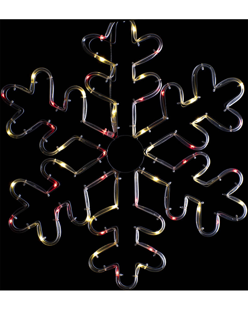 Multicoloured Snowflake Tubelight Flashing Solar Lights