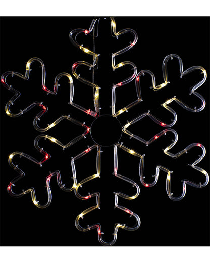 Multicoloured Snowflake Tubelight Flashing Solar Lights