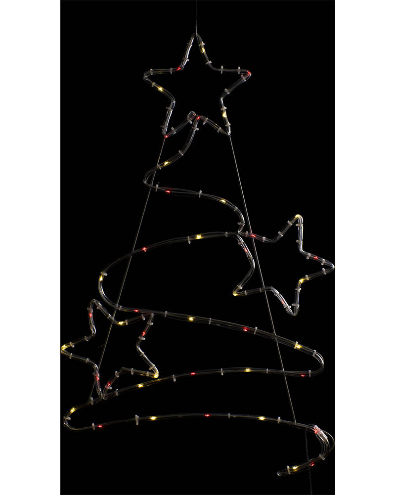 Multicoloured Stars Tree Tubelight Flashing Solar Lights