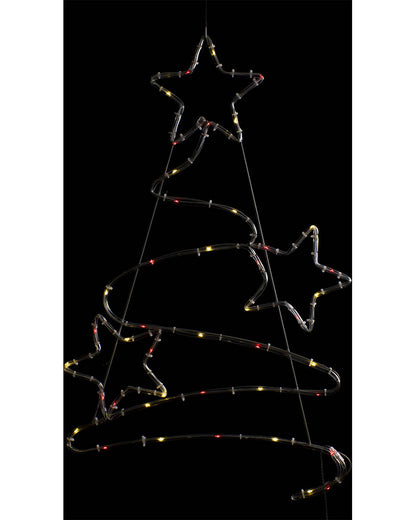 Multicoloured Stars Tree Tubelight Flashing Solar Lights