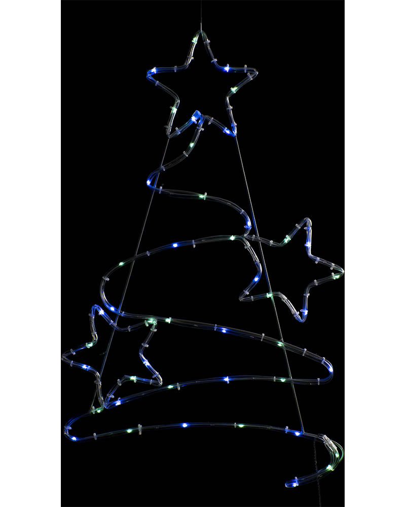 Multicoloured Stars Tree Tubelight Flashing Solar Lights