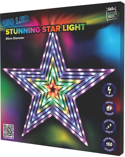 Multicoloured Stunning Star Flashing Christmas Light 55cm