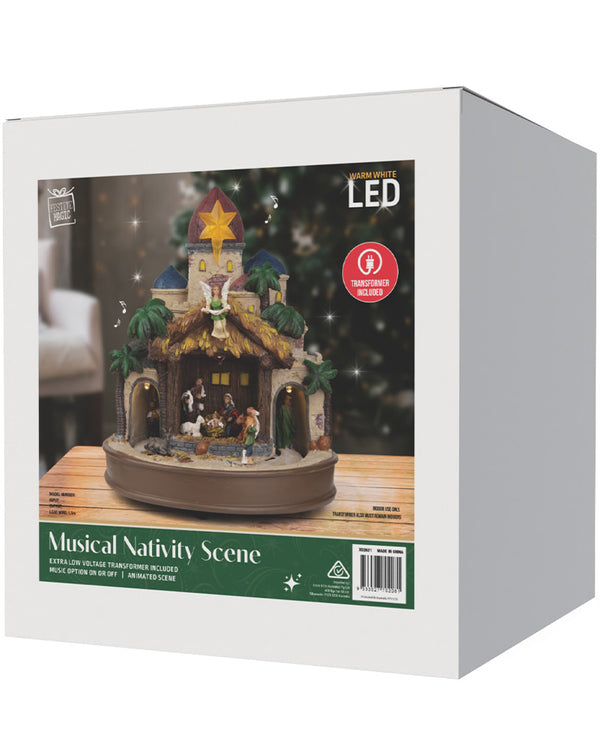 Musical Nativity Manger Scene Christmas LED