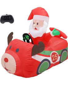 Musical Santa Remote Controlled Christmas Race Car 90cm
