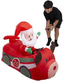 Musical Santa Remote Controlled Christmas Race Car 90cm