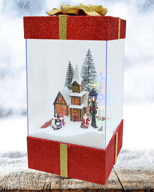 Musical Snowing Present White Christmas LED