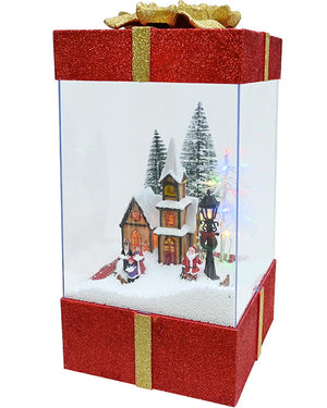 Musical Snowing Present White Christmas LED
