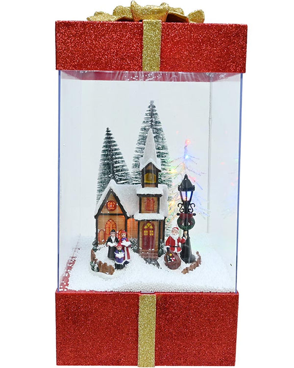 Musical Snowing Present White Christmas LED