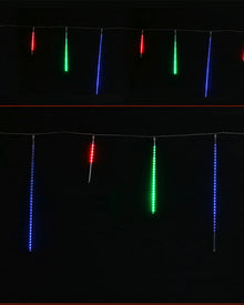 Multicoloured Melting Icicle Tubes Christmas Lights Pack of 12