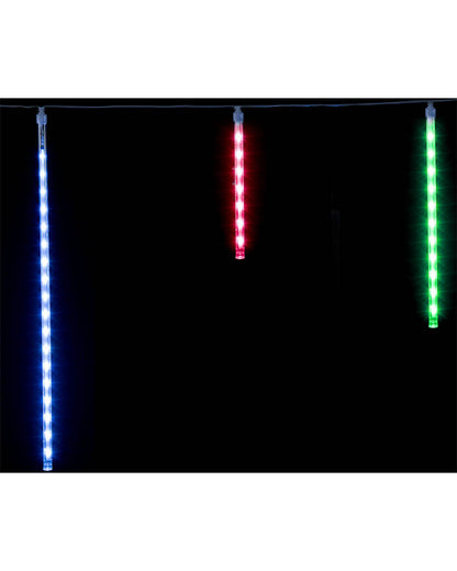 Multicoloured Melting Icicle Tubes Christmas Lights Pack of 12