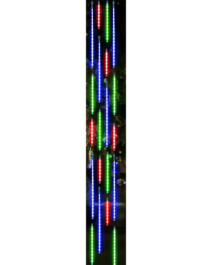 Multicoloured Melting Icicle Tubes Christmas Lights Pack of 12