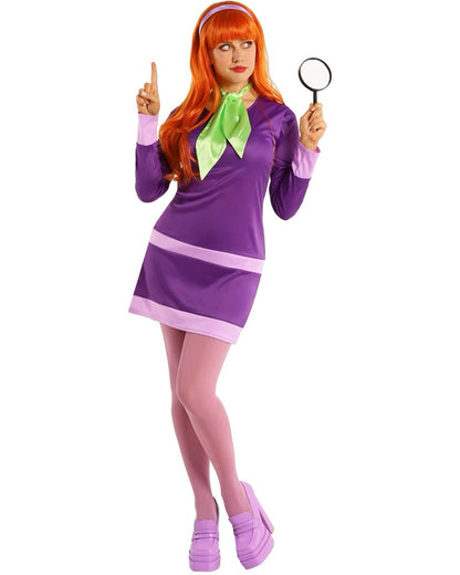 Mystery Cartoon Girl Purple Womens Costume