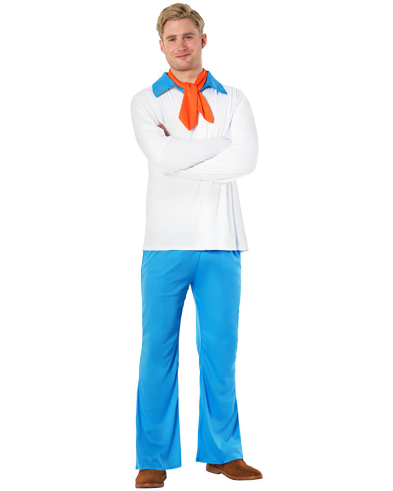 Mystery Cartoon Guy White Mens Costume