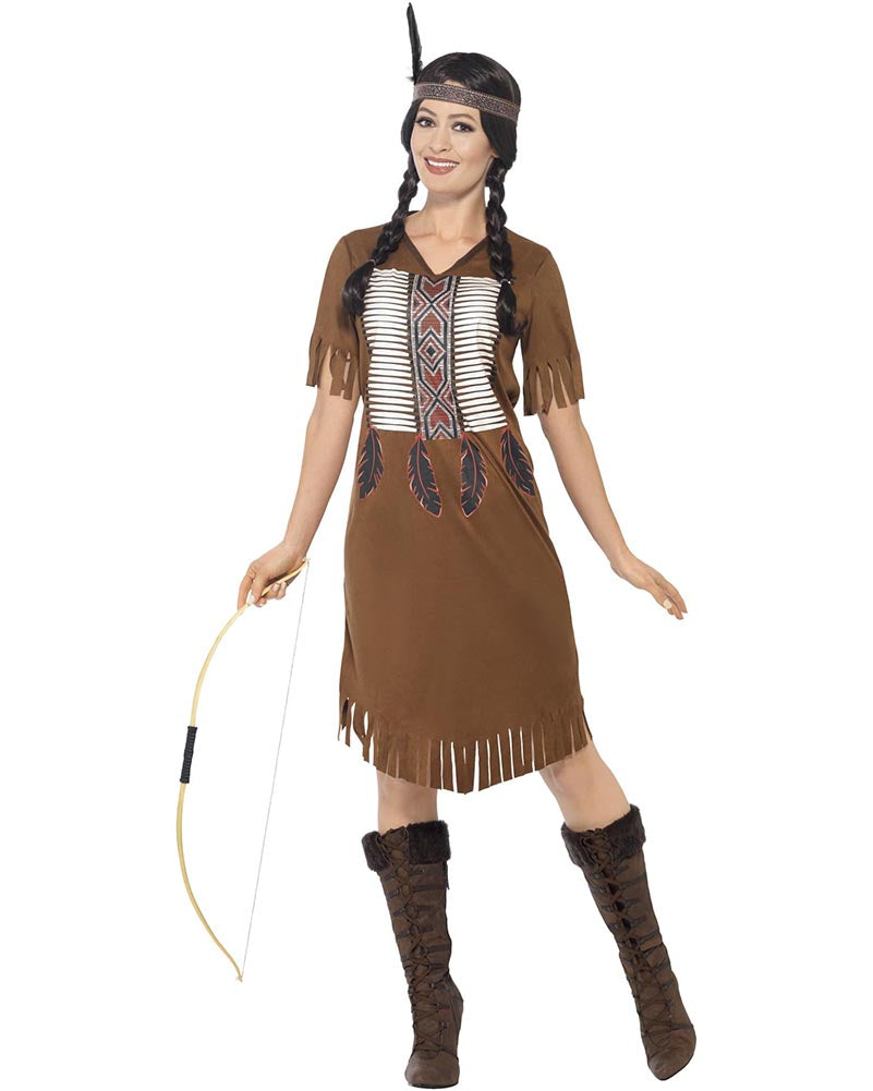 Native Inspired Warrior Princess Womens Costume