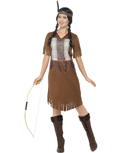 Native Inspired Warrior Princess Womens Costume