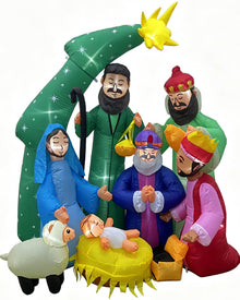 Nativity Family Christmas Lawn Inflatable 2.1m