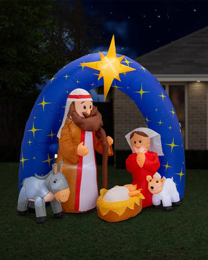 Nativity Night Scene Inflatable Christmas Decoration
