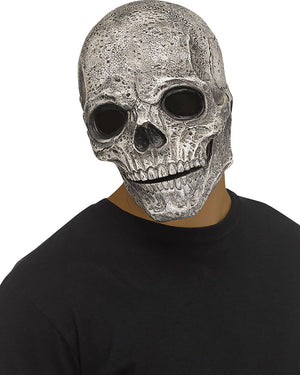 Natural White Moving Mouth Skull Mask
