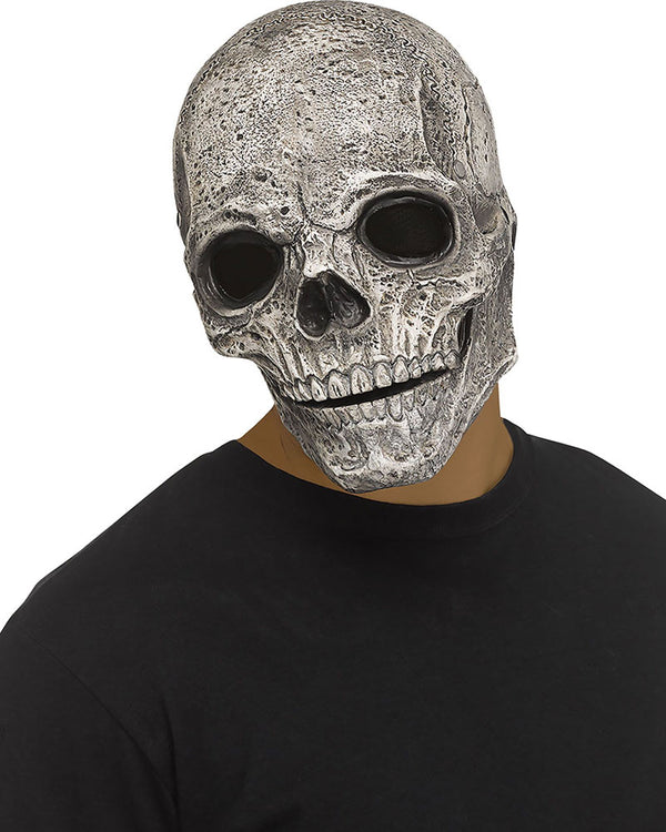 Natural White Moving Mouth Skull Mask