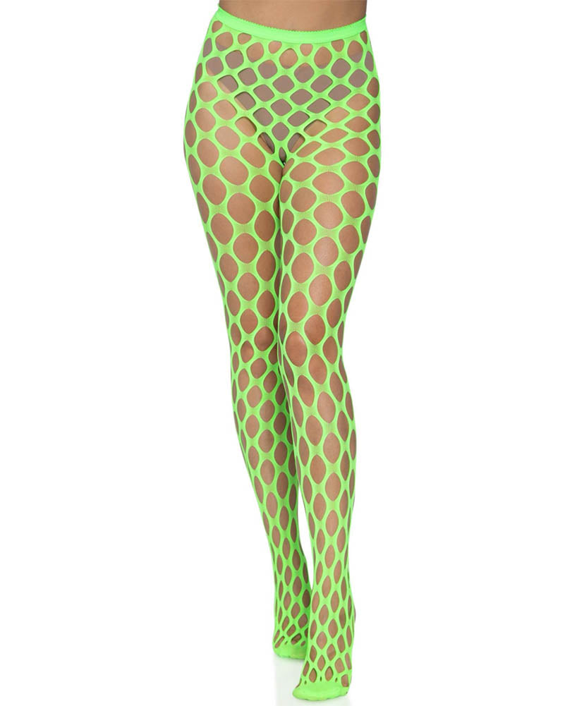 Neon Green Jumbo Pothole Stockings
