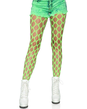Neon Green Jumbo Pothole Stockings