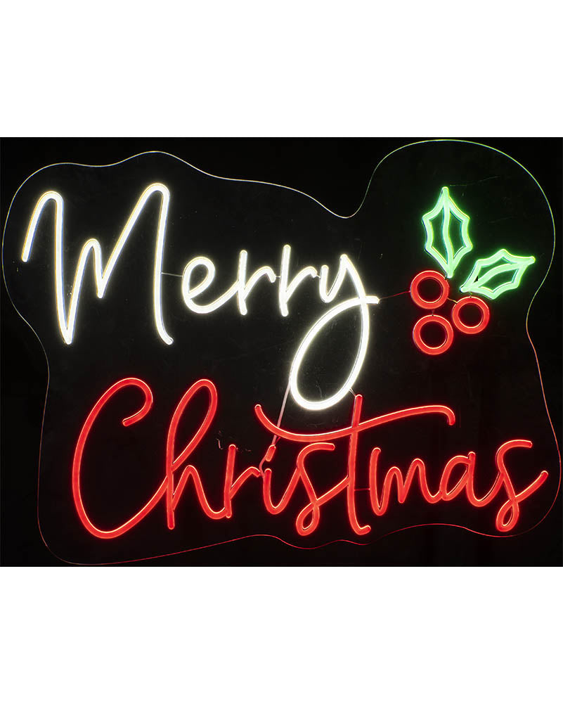 Merry Christmas Lawn Sign Neon Christmas Light 83cm