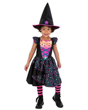 Neon Star Witch Girls Costume