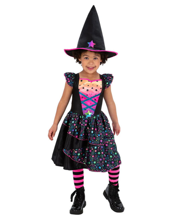 Neon Star Witch Girls Costume