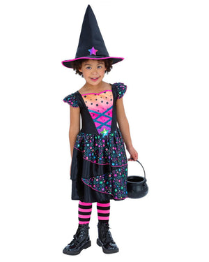 Neon Star Witch Girls Costume