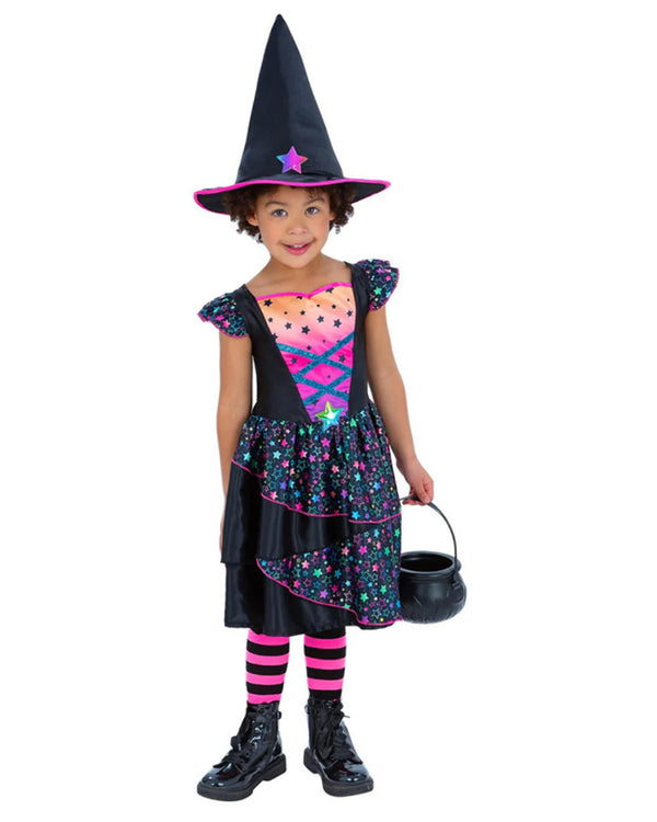 Neon Star Witch Girls Costume