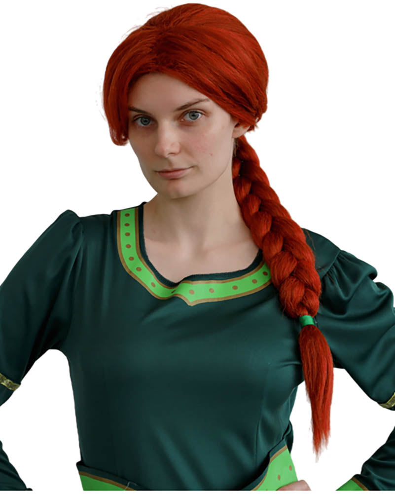 Ogre Princess Red Plaited Wig