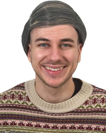Old Man Deluxe Grey Combover Wig