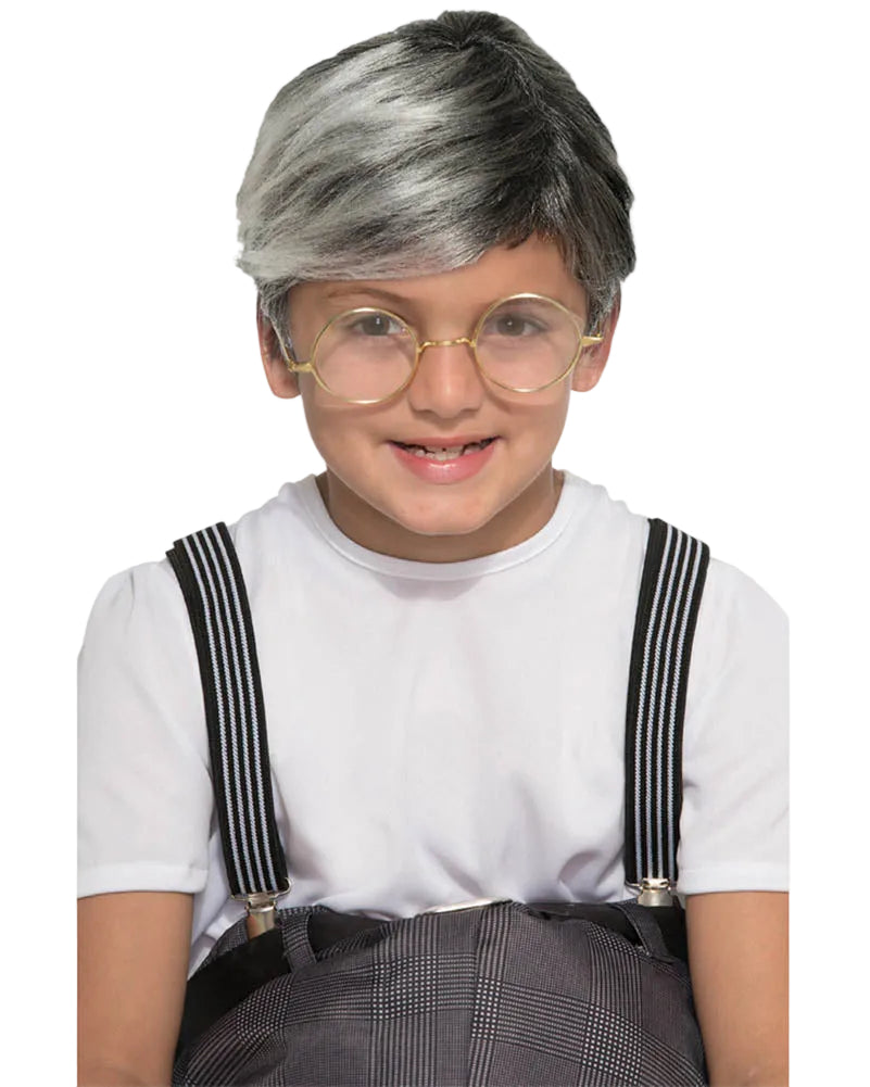 Old Man Grey Kids Wig