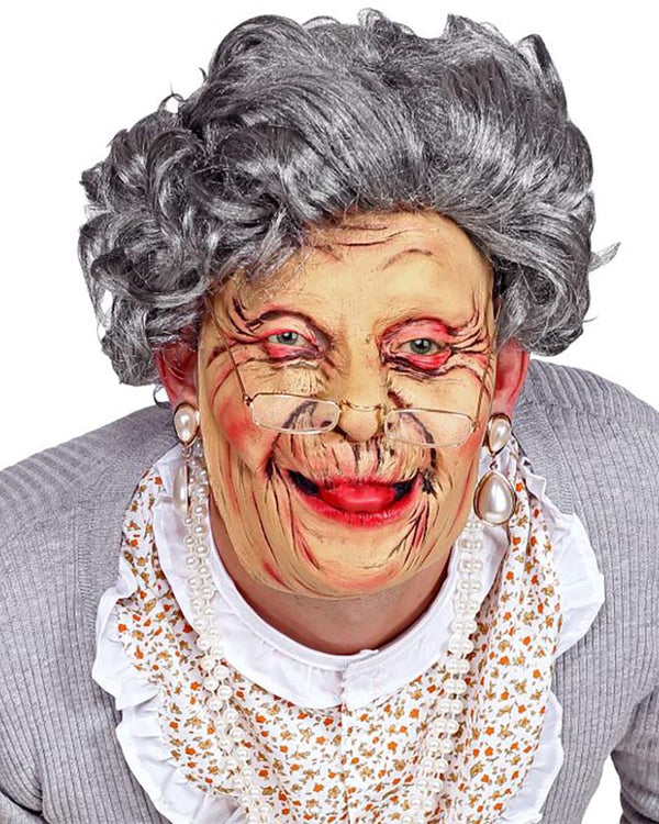 Old Woman Half Face Mask