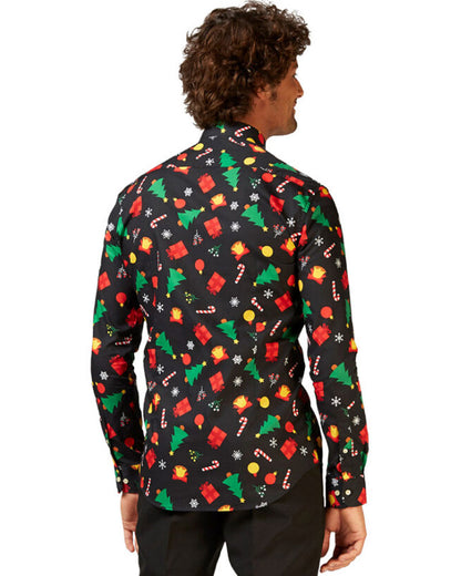 Opposuit Christmas Icons Black Mens Shirt