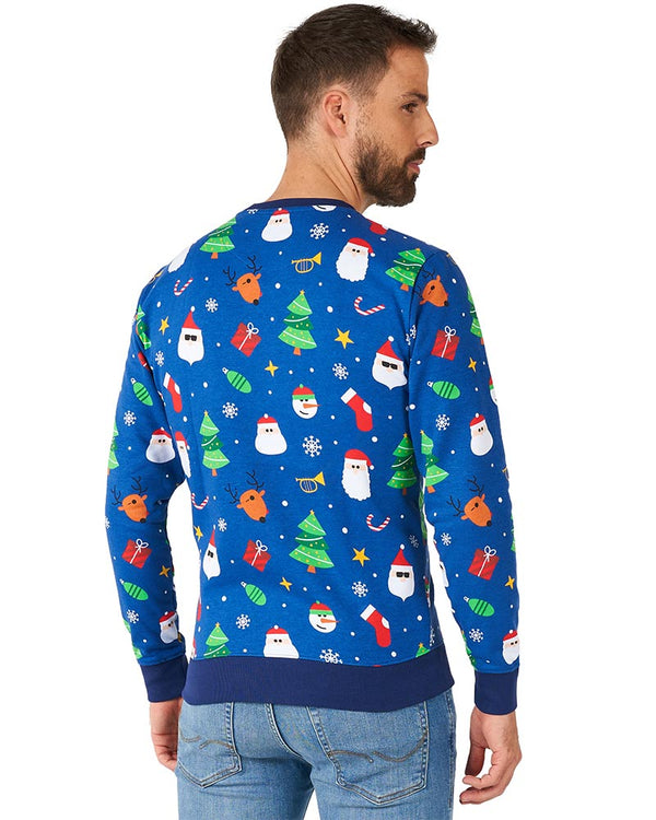 Opposuit Festivity Blue Mens Christmas Sweater
