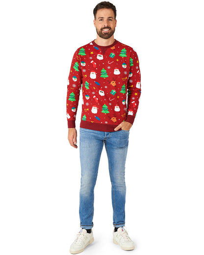 Opposuit Festivity Red Mens Christmas Sweater