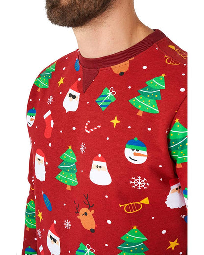 Opposuit Festivity Red Mens Christmas Sweater
