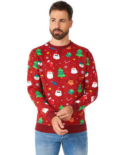 Opposuit Festivity Red Mens Christmas Sweater